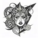 goth girl tattoo design idea