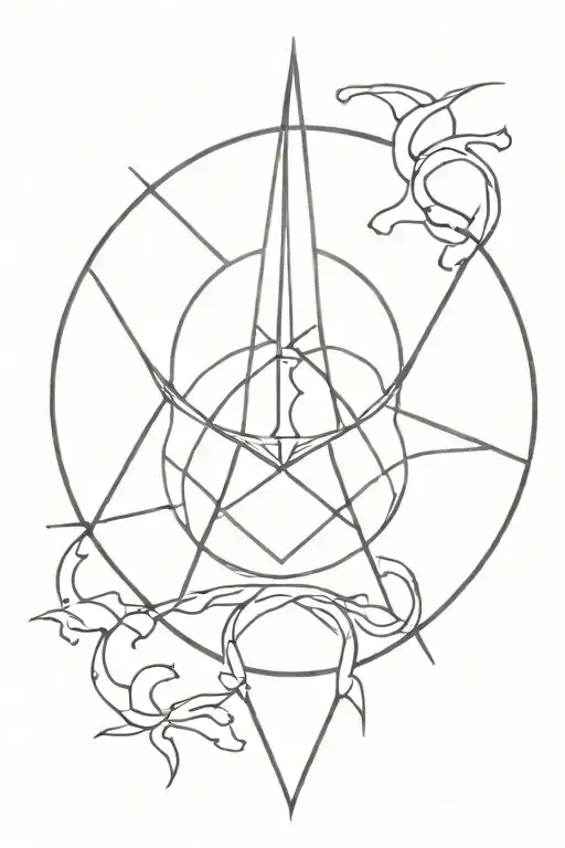 witchcraft mixed with tattoo design idea