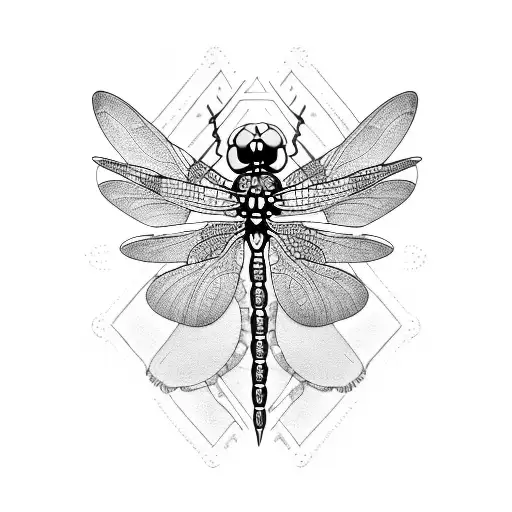dragonfly wing tattoo design idea