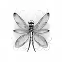 dragonfly wing tattoo design idea