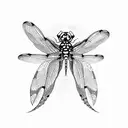 dragonfly wing tattoo design idea