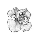carnation iris flower tattoo design idea