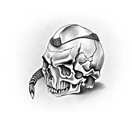 skull bracelet tattoo design idea