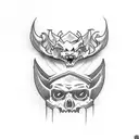 Dracula tattoo design idea