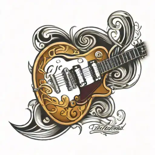 les paul guitar outline tattoo tattoo design idea