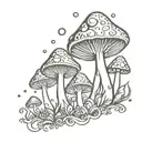i need a tattoo which represents life when we pop psychedelic mushrooms tattoo design idea
