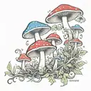 i need a tattoo which represents life when we pop psychedelic mushrooms tattoo design idea