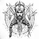 viking princibles and religion in roots light color tattoo design idea
