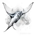 manta ray tattoo design idea