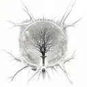  rocket giger tree tattoo design idea