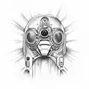 giger astronaut tool tattoo design idea