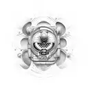 giger astronaut tool tattoo design idea