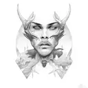 masculine overthinker tattoo design idea