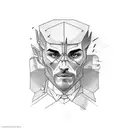 masculine overthinker tattoo design idea