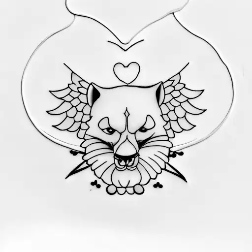 a minimalist tattoo of a love of sewing, painting and cooking, with a rosary and a sock tattoo design idea