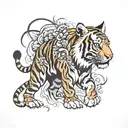 Bengal tiger tattoo design idea