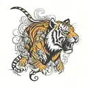 Bengal tiger tattoo design idea