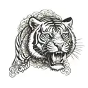 Bengal tiger tattoo design idea