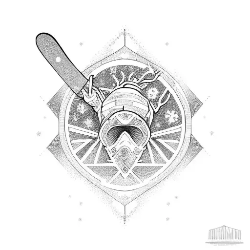 snowboarder tattoo design idea