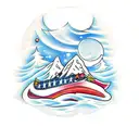 snowboarder tattoo design idea