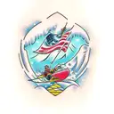 snowboarder tattoo design idea