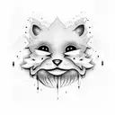 cloud with crying eyes pretty tattoo design idea