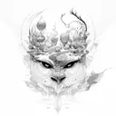 A culinary masterpiece infused with elements of fantasy and nature tattoo design idea