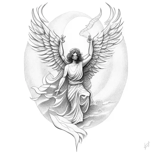 biblical angel tattoo