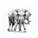 elephant family 5 elephants tattoo design idea