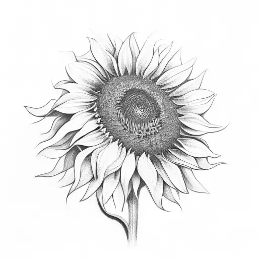 Sunflower tattoo design idea