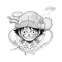 Luffy tattoo design idea