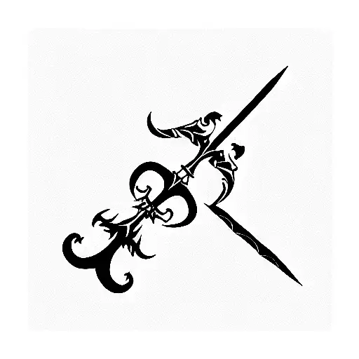 st Michael sword and scales  tattoo design idea