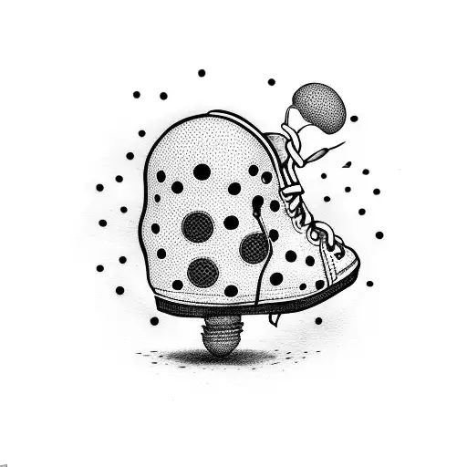 adolescente con patinete estilo pop punk tattoo design idea