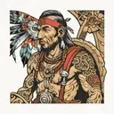 nomad indian saint tattoo design idea