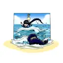 kraken win ocean tattoo design idea