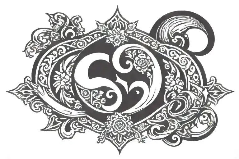 sigma female symbol made tattoo design idea