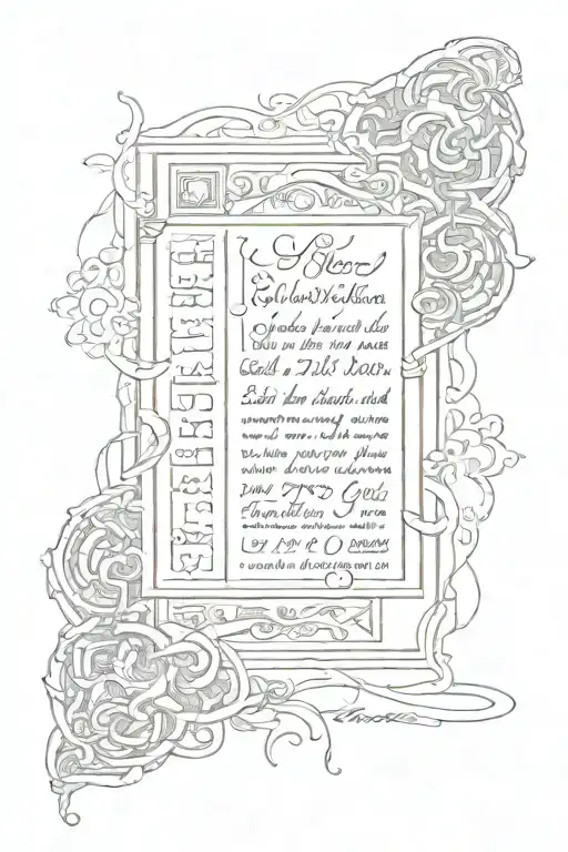 Biblical Scripture writing tattoo design idea