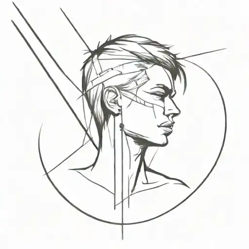 Create a sketch tattoo inspired by dark pop and rnb music, incorporating 22nd Block and the street you grew up on, 614 tattoo design idea