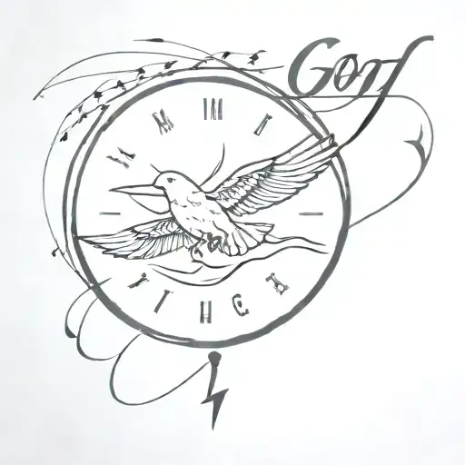 When the time is right, God will make it happen  tattoo design idea