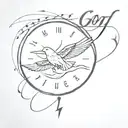 When the time is right, God will make it happen  tattoo design idea