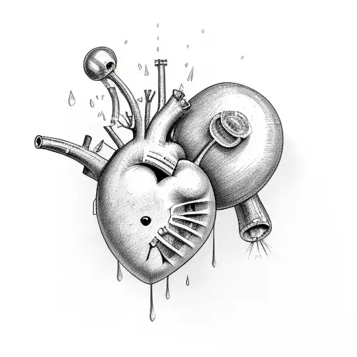 Crying Heart tattoo design idea