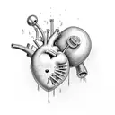 Crying Heart tattoo design idea