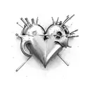 Crying Heart tattoo design idea