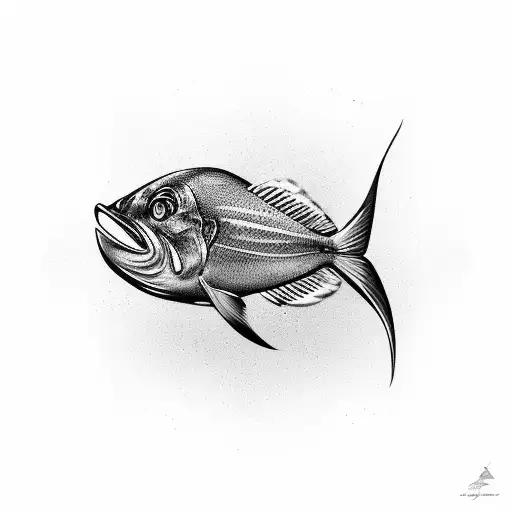 Flying fish  tattoo design idea