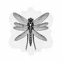 dragonfly flowers tattoo design idea