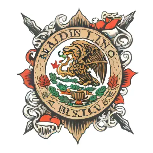 Made in mexico with canada flag incorporated tattoo design idea