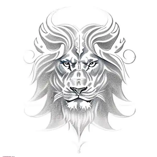 Full sleeve with St.Micheal with a sword on the devil, The greek God Zeus with lightning through its face, and a lion/ti tattoo design idea