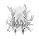 a scuba diver and a free diver diving together tattoo design idea