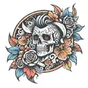 rock'n'roll tattoo design idea