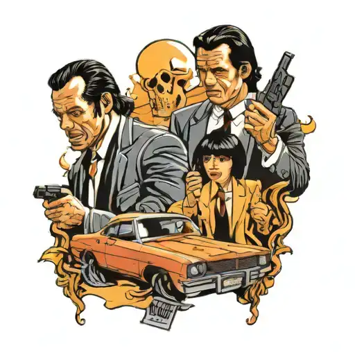 pulp fiction tattoo design idea